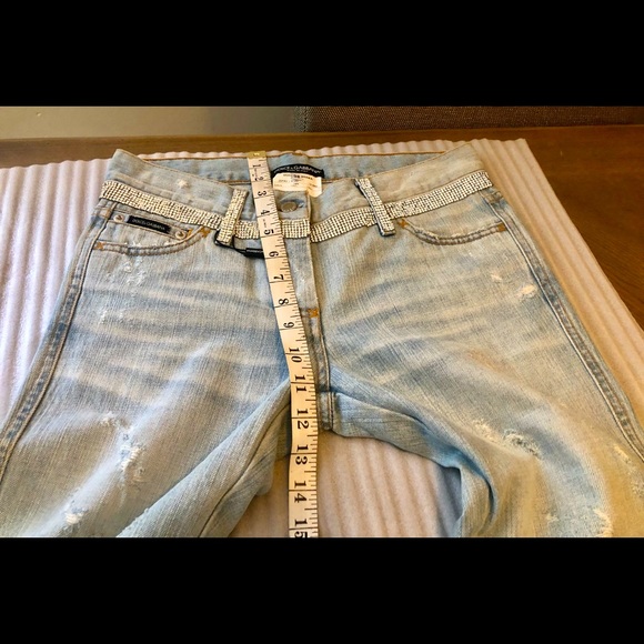 DOLCE & GABBANA CRYSTAL JEANS $475 NEW 38 - Picture 12 of 14